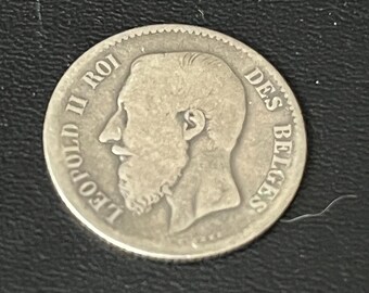1867年 ベルギー国王レオポルド2世 5フラン銀貨 - Etsy 日本