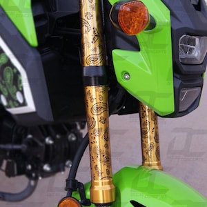 Paisley Pattern Fork Tube Accent Decal Kit For Honda Grom (2014-2024)