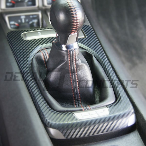 Kohlefaser Shifter Lünette Akzent Abziehbild Abdeckung für Chevy Camaro (2010-2015)