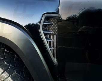 American Flag Fender Vent Emblem Accent Decal Kit For Dodge RAM TRX / RHO (2021+)