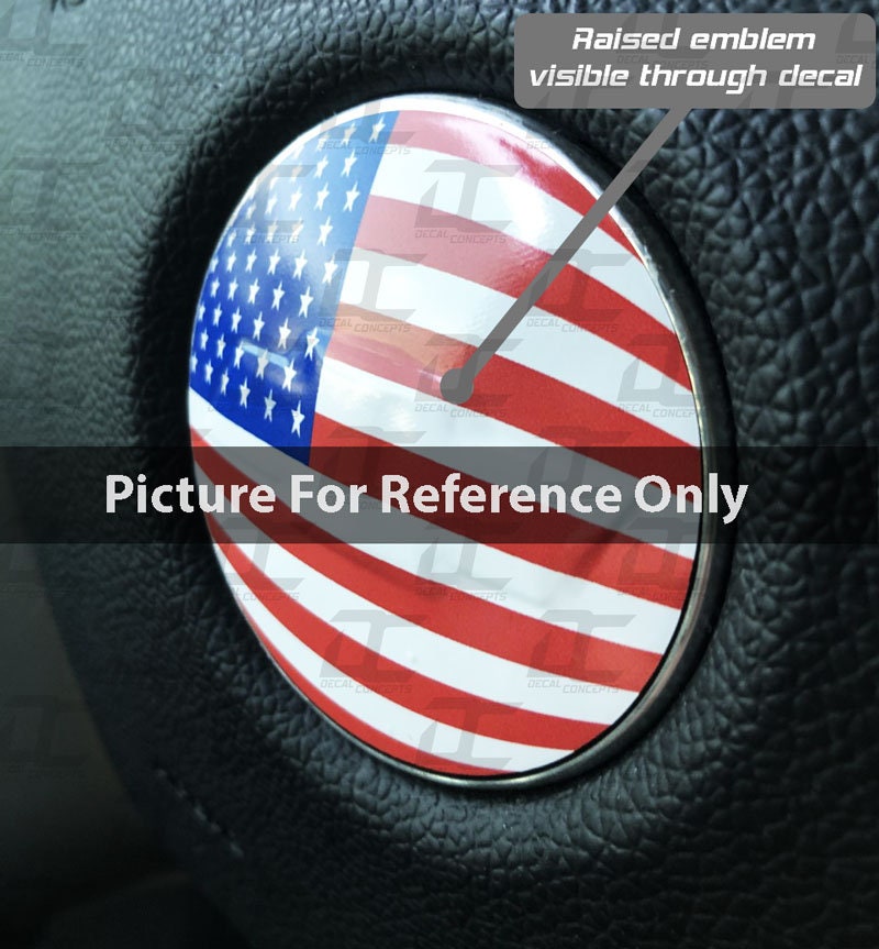 Lenkrad Emblem Aufkleber Overlay Pack Amerikanische Flagge Stil