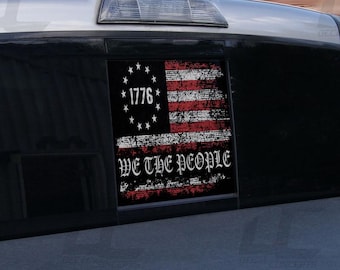American Flag We The People 1776 Rear Window Printed Accent Decal For Tacoma (2016-2023)