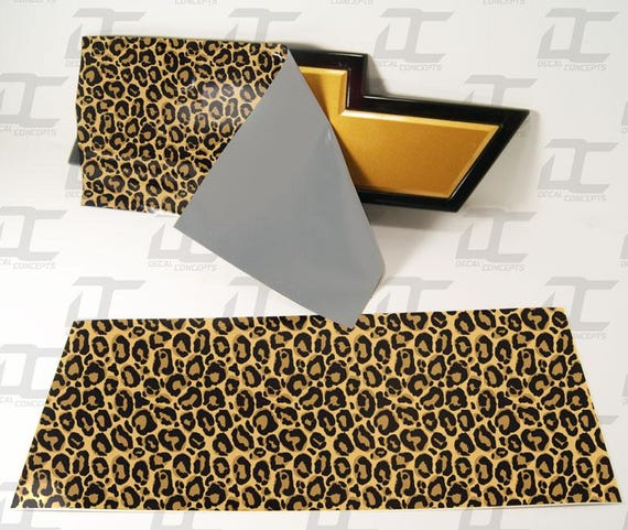 2 Animal Print Chevy Bowtie Vinyl Overlay Sheets Emblem Decal Overlay Silverado Tahoe Suburban cheetah Zebra Tiger Cow Etsy