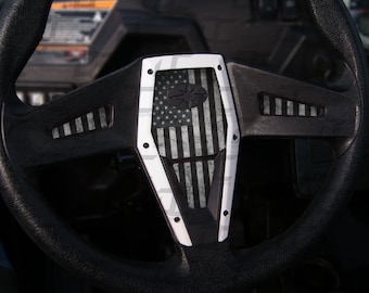 American Flag Steering Wheel Decal Graphic Kit - For Polaris RZR 1000 & General