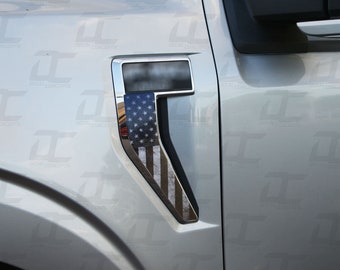 American Flag Fender Badge Emblem Accent Decal Kit For Ford F150 (2021-2025)
