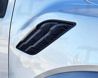Subdued American Flag Grille Letters Vinyl Decals For 2020 Ford Raptor - Rocky Mountain Graphics
