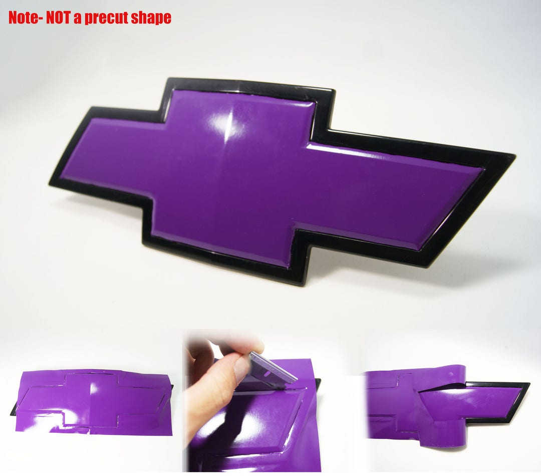 Gloss Purple Chevy Emblem Vinyl Wrap Kit 2 Sheets Etsy