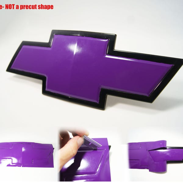 Gloss Purple Chevy Emblem Vinyl Wrap kit - 2 fogli