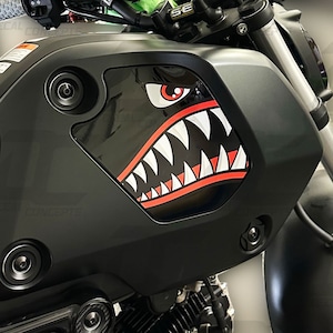 Shark Mouth Side Body Fairing Accent Decal Graphic Kit For Honda Grom (2022-2024)