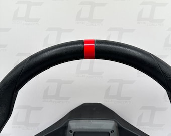 Steering Wheel Red Stripe Accent Decal Inlay Kit For Polaris RZR 1000