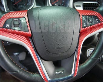 Camaro Carbon Fiber Full Steering Wheel Accent Decal Cover (2012-2015)