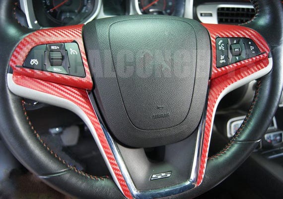 Camaro Carbon Fiber Full Steering Wheel Accent Decal Cover (2012-2015)