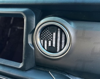 American Flag Interior AC Vent Accent Decal Kit For Jeep Wrangler / Gladiator (2018-2025)