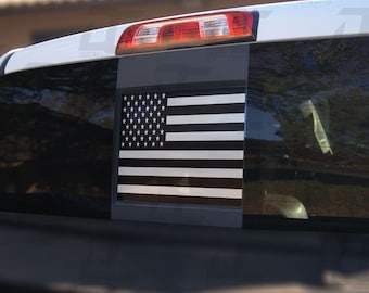 American Flag Standard Rear Window Printed Accent Decal For Silverado/Sierra (2014-2018)
