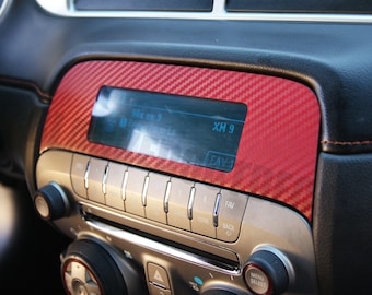 Camaro Carbon Fiber Stereo Overlay Decal kit (2010-2015)