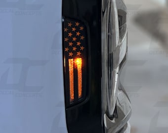 American Flag Front Side Marker Accent Decal Kit For Ford Bronco (2021+)