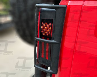 American Flag Rear Side Marker Accent Decal Kit For Jeep Wrangler (2007-2017)