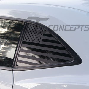 Camaro American Flag Rear Quarter Window Accent Decal (2010-2015)(both sides)