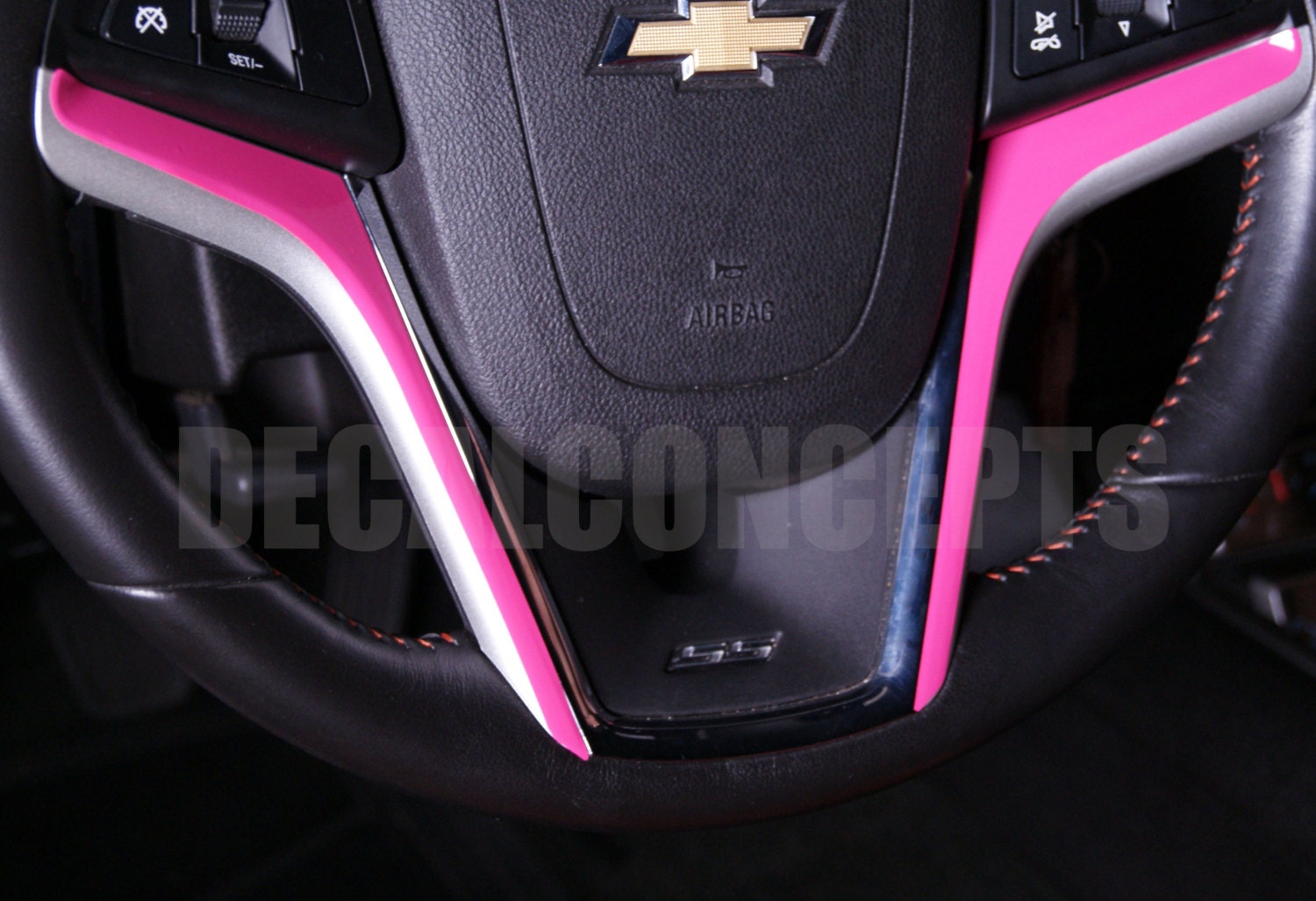 Camaro Hot Pink Steering Wheel Accent Decal Cover 2012-2015 -  UK