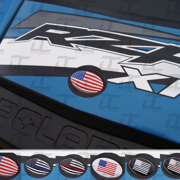 Emblem Decal Overlay Pack - American Flag Style - For Polaris Models