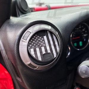 American Flag Interior AC Vent Accent Decal Kit For Jeep Wrangler (2011-2017)