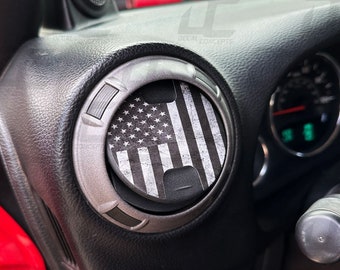 American Flag Interior AC Vent Accent Decal Kit For Jeep Wrangler (2011-2017)