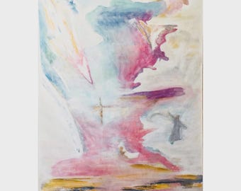 Perfect Love 1 John 4:18 Watercolor Scripture Canvas, No Fear In Love Framed Christian Art, Faith Wedding Gift, Romantic Bedroom Decor