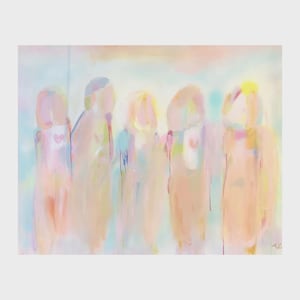 Better Together Figurative Women Painting, Sisterhood Abstract Canvas, Sentimental Best Friend Gift, Friendship Art, Framed Statement Piece