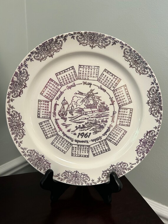 Vintage 1961 Calendar Collectors 10 Taylor Smith Plate - Etsy