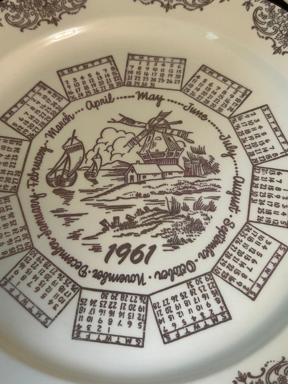 Vintage 1961 Calendar Collectors 10 Taylor Smith Plate - Etsy