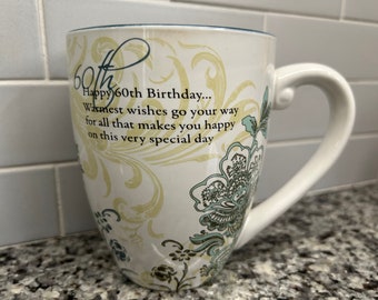60th Birthday Mug “Happy 60th Birthday…” Ceramic Mug Gift