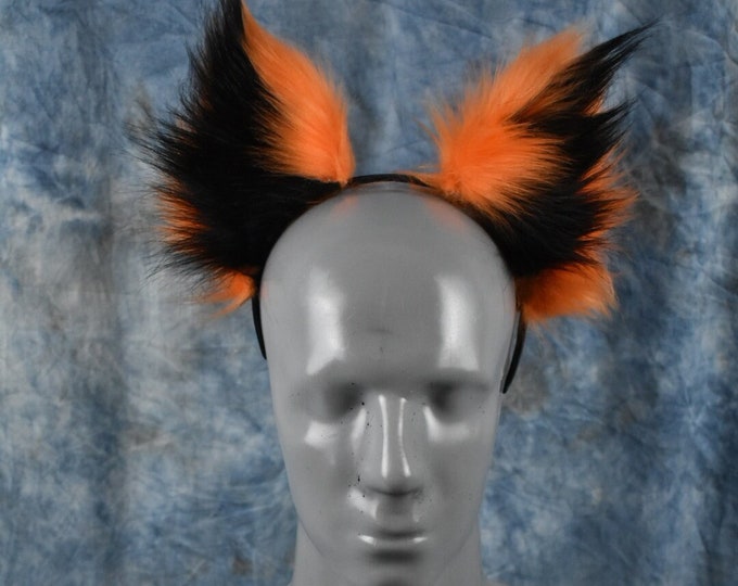 Orange & Black Canine Ears