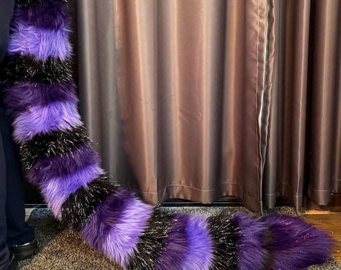 Choose your colors: Jumbo Striped Fursuit Tail