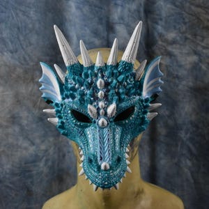 Ice Dragon mask, wall art, cosplay mask, therian mask