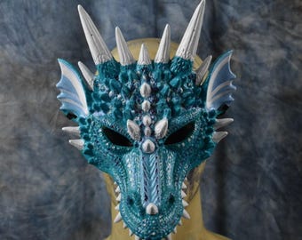 Ice Dragon mask, wall art, cosplay mask, therian mask