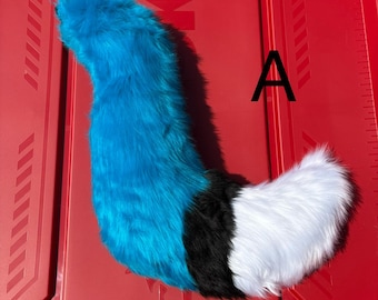 CLEARANCE JUMBO Wolf or Fox  Fursuit Tails