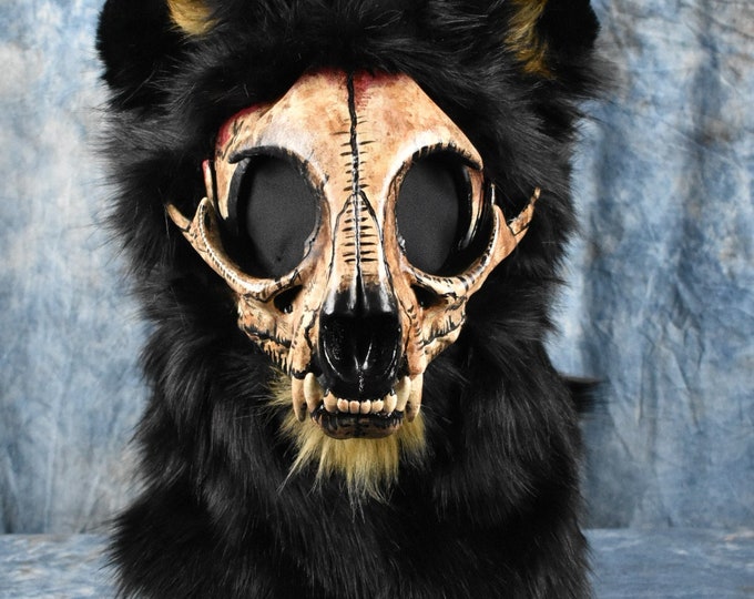 OPEN Custom: Skull Cat Fursuit Head