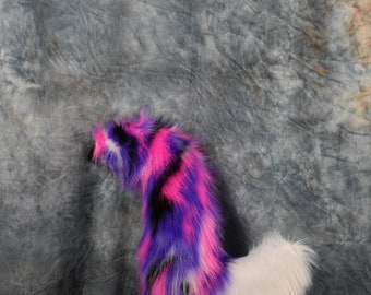 Nightfall and white fursuit tail