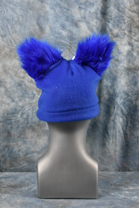 Royal Blue Ear Beanie Hat - Etsy display picture 2