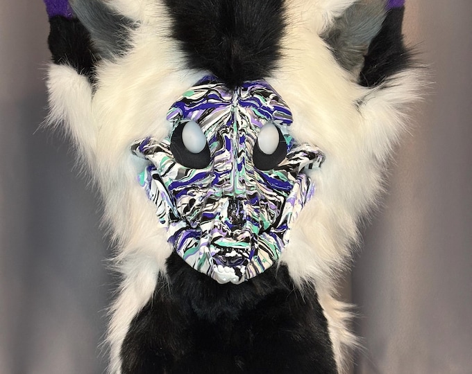 Acid skulldog premade Fursuit head