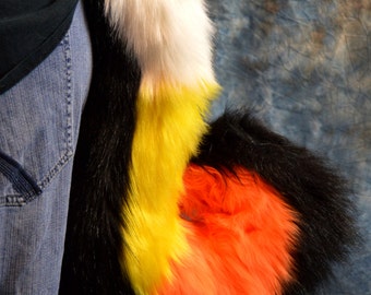 Candy Corn Husky Fursuit Tail