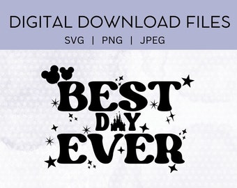 Beste dag ooit vakantiereis Tee SVG PNG JPEG digitaal downloadbestand