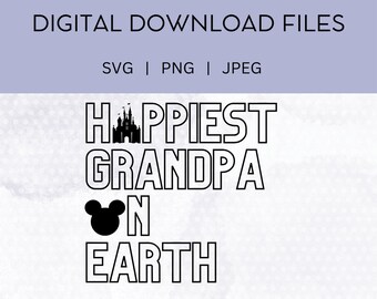 Gelukkigste opa op aarde SVG: magische vakantie gesneden bestand (digitale download)