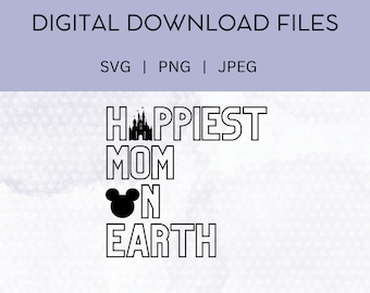 Gelukkigste moeder op aarde SVG: magische vakantie gesneden bestand (digitale download)