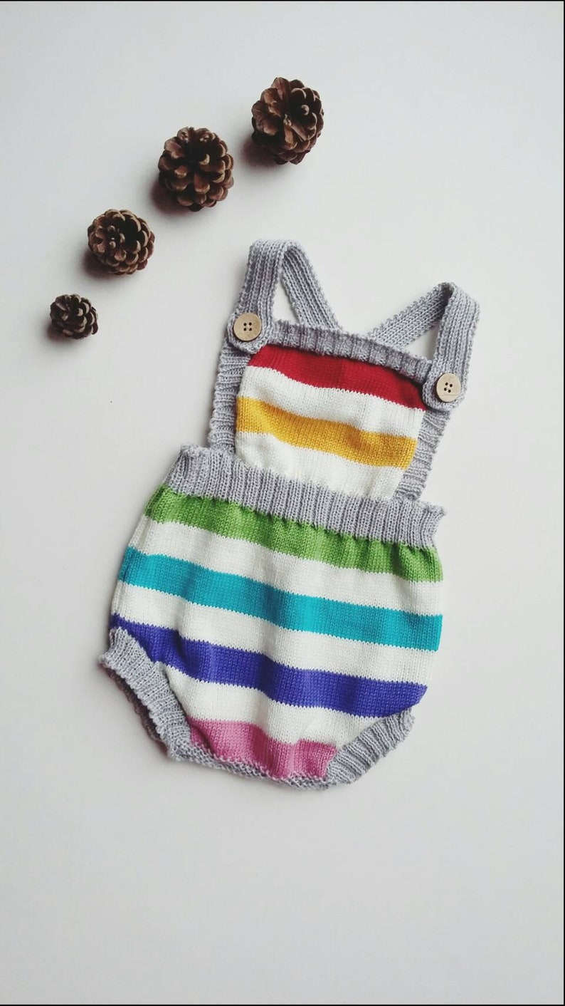 unisex baby romper knitted baby clothes Rainbow baby clothes rainbow baby gift baby boy romper baby girl romper rainbow romper