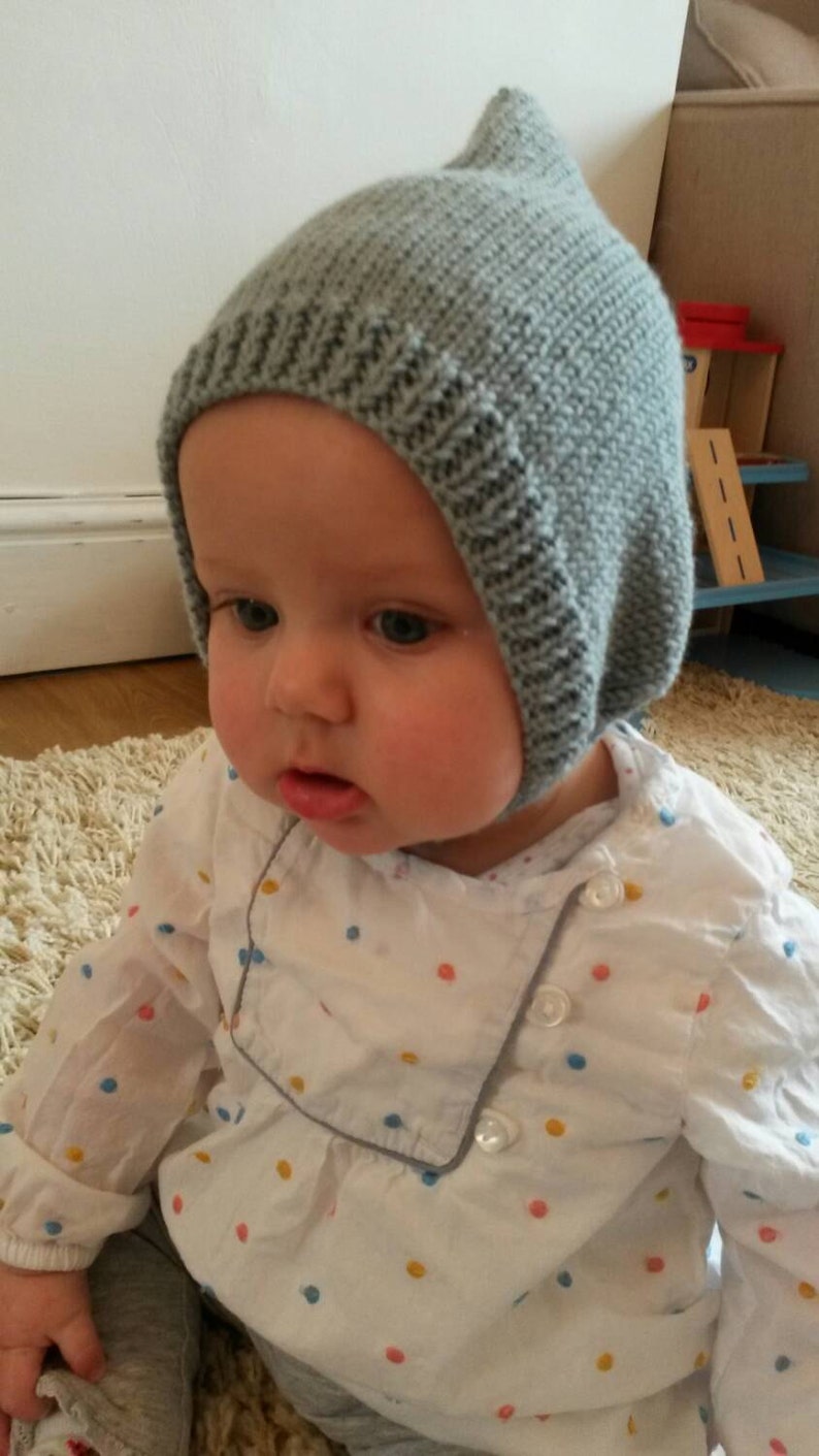 Baby Winter Hat Knitted Baby Pixie Cap Toddler Winter Hat Etsy