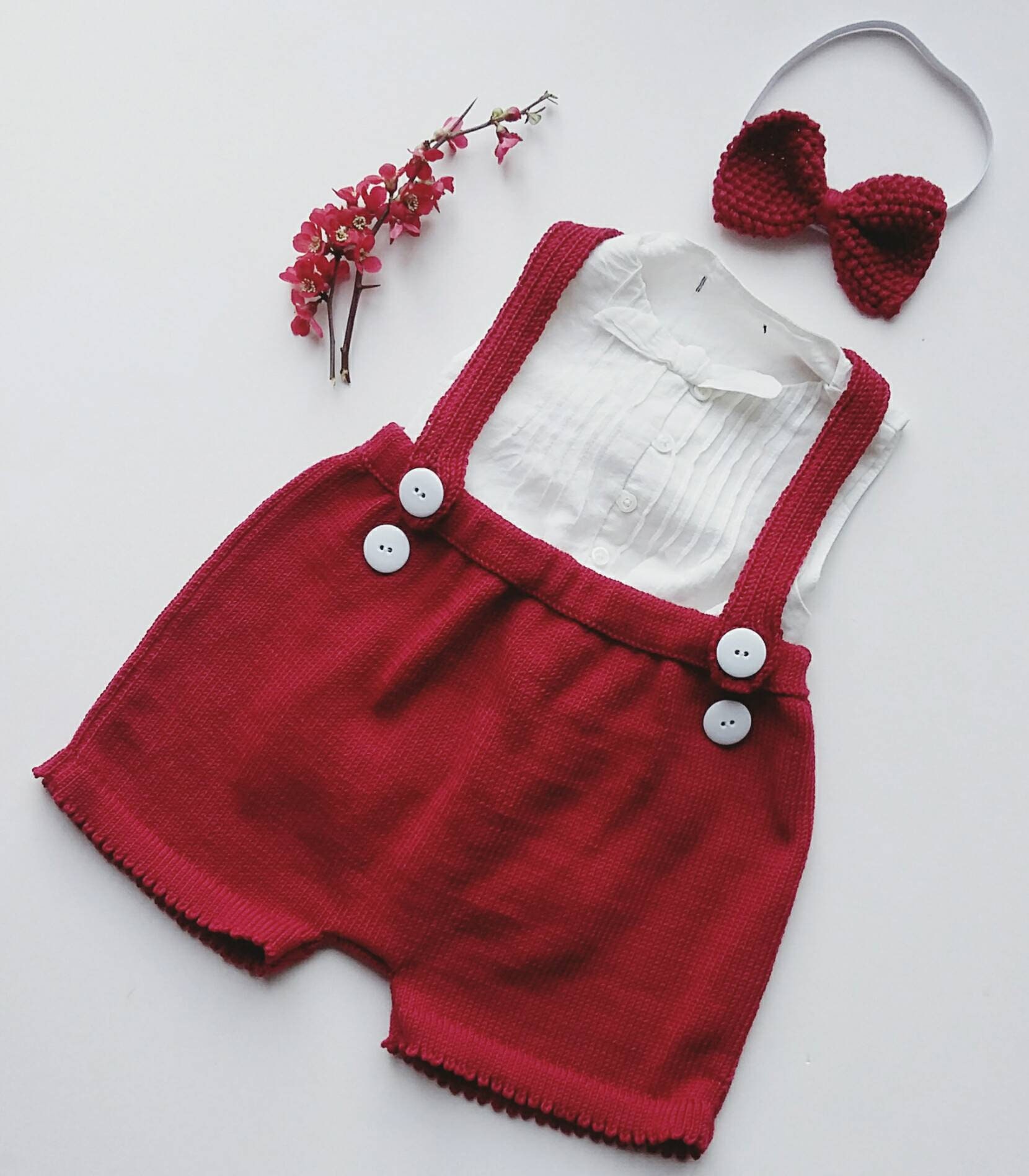 Baby Girl Clothes Baby Girl Shorts Baby Girl Gift Red Baby Etsy
