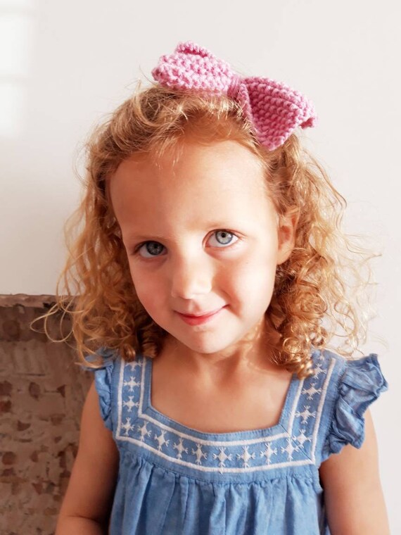 Crochet bow headband alice band babies toddler children adults pink rainbow Christmas stocking fillers
