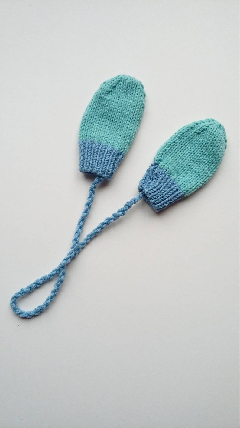 Baby mittens baby girl mittens baby boy mittens knitted Etsy