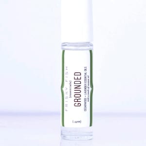 Lavender and Cedar wood Essential Oil Roller, GROUNDED is a Restorative and Earthy Essential Oil Blend Bottled in a Easy Roller